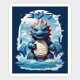 japanese fun kids gojira Magnet